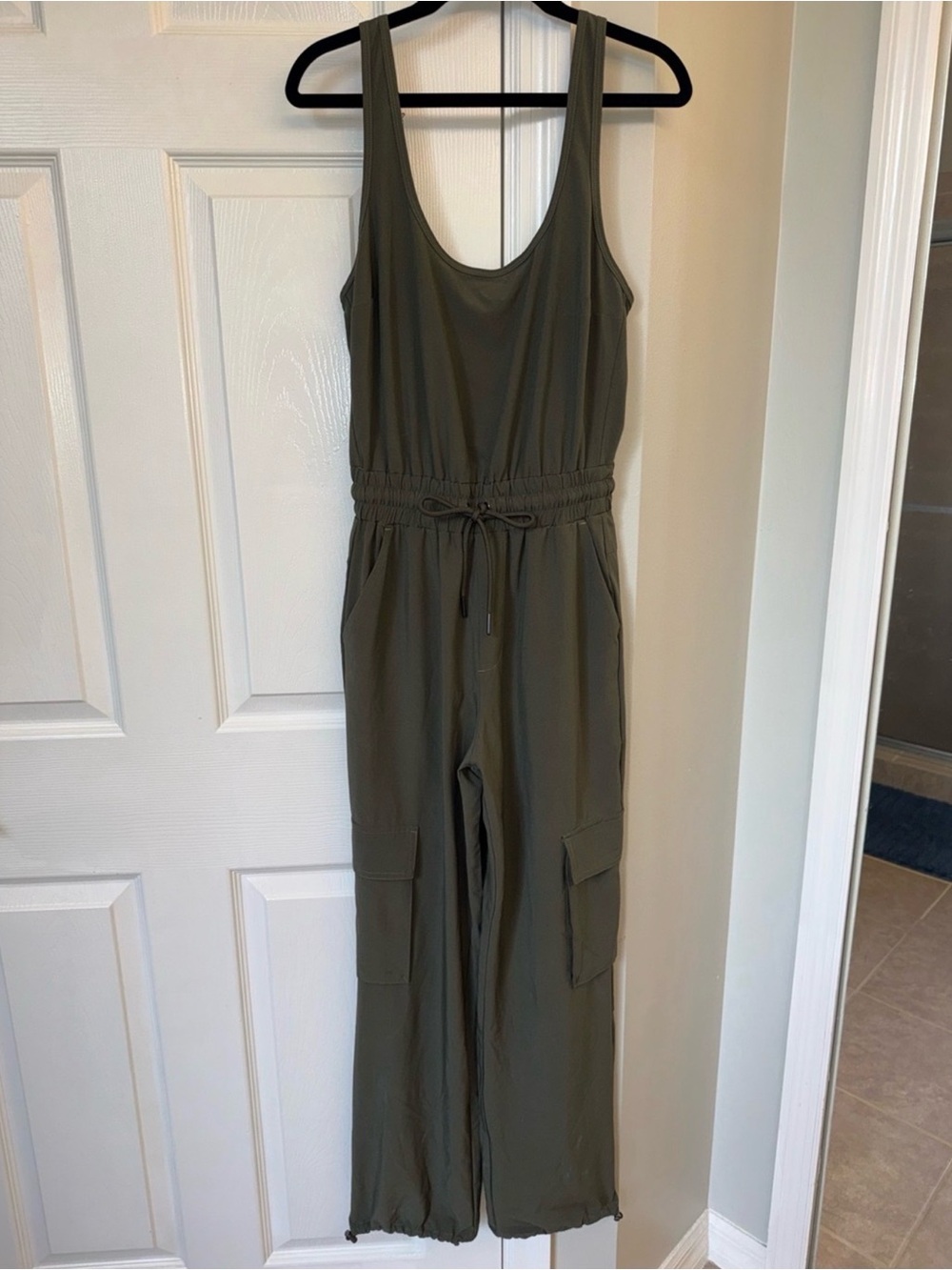 Abercrombie & Fitch Olive Green Cargo Jumpsuit / Jumper